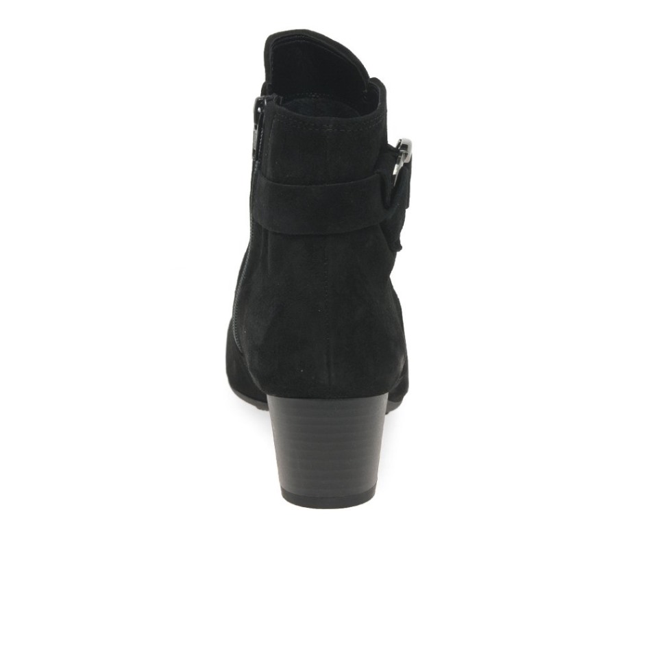 Gabour | Bottines Exclusives Pour Femmes En Chanvre Suédé Noir